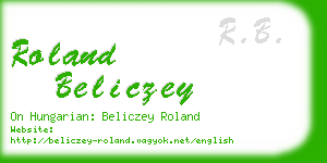 roland beliczey business card